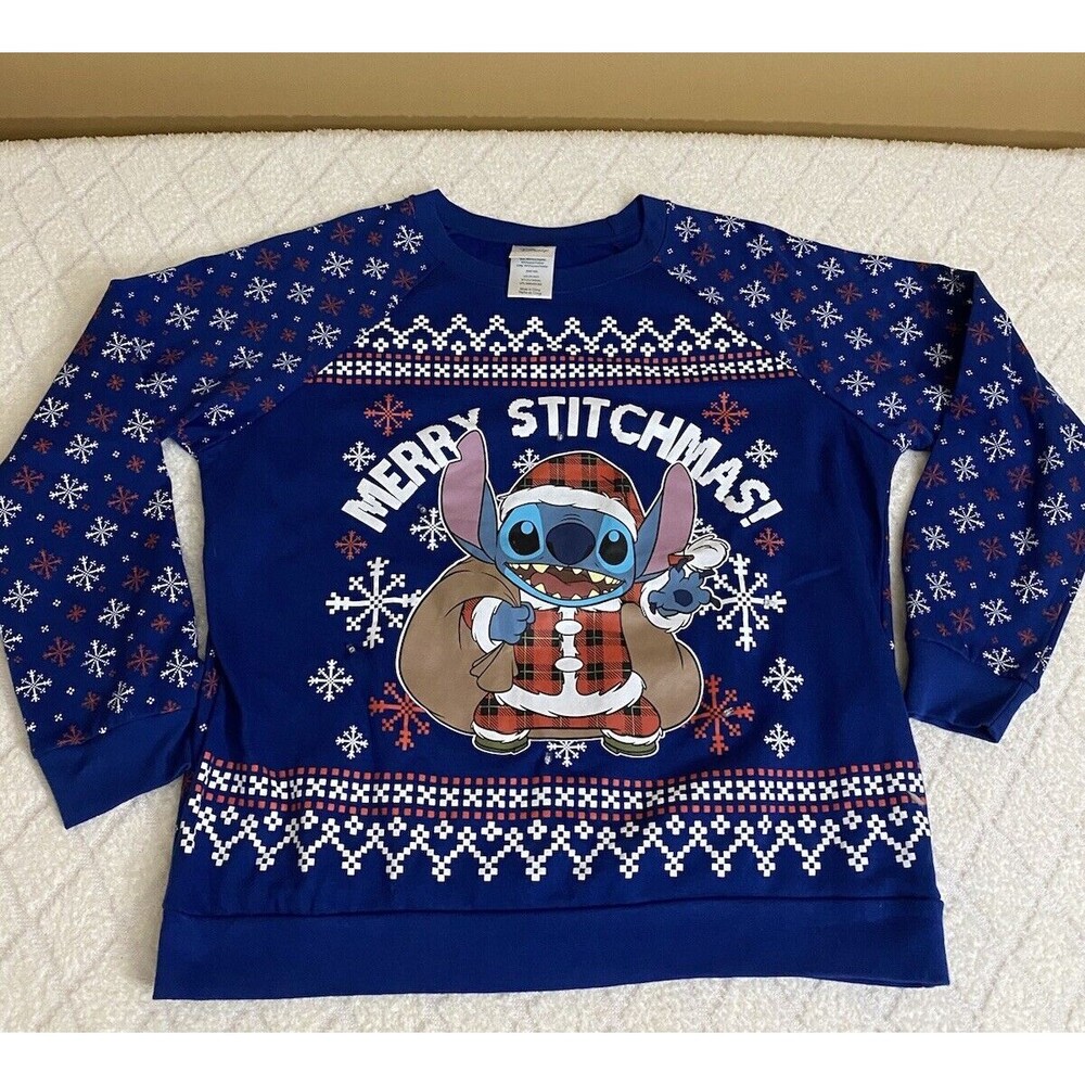 Disney Merry Stitchmas  Christmas Theme Long sleeve Light Up Sweatshirt  2XL